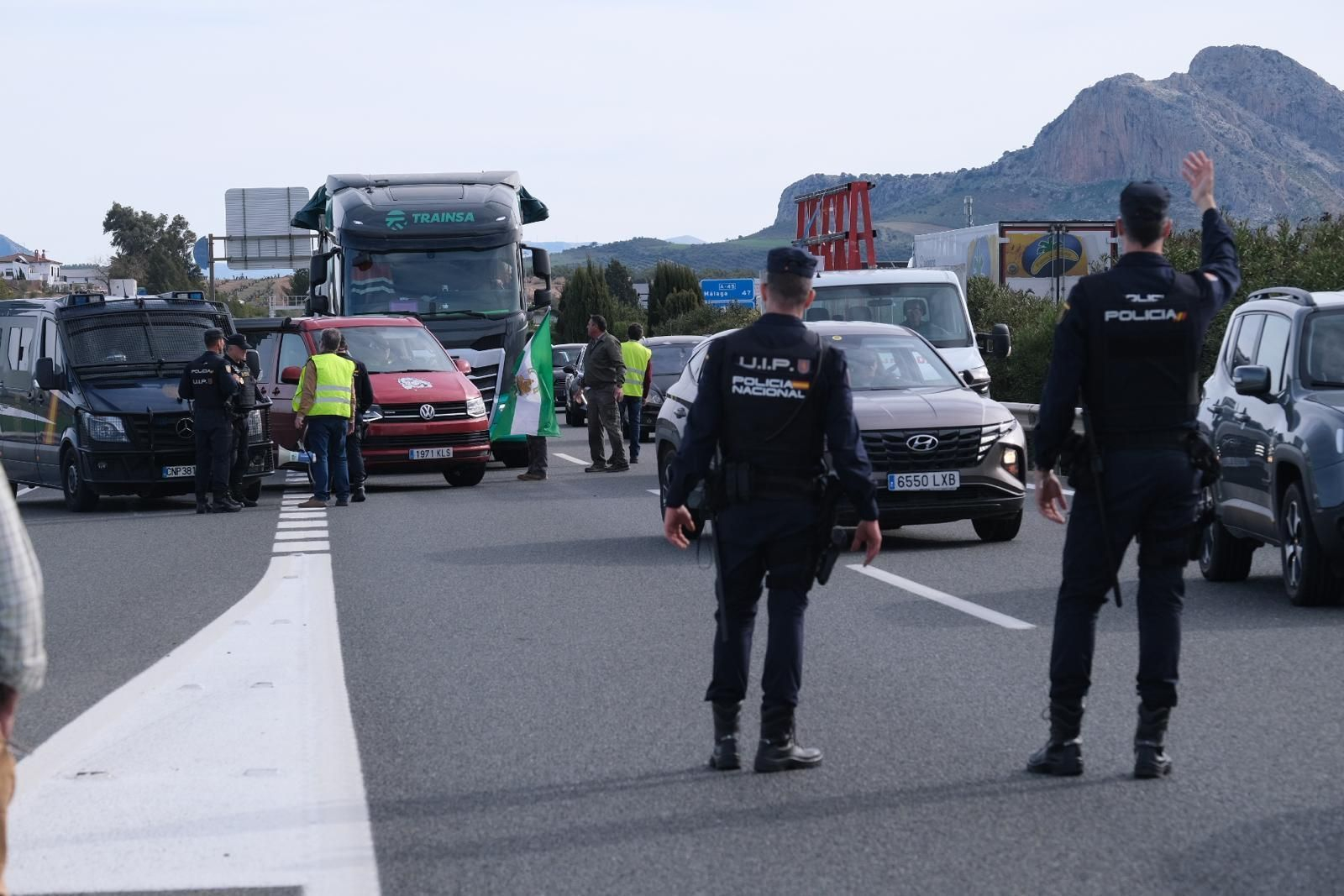 Tractorada en Málaga, la manifestación de los agricultores en fotografías