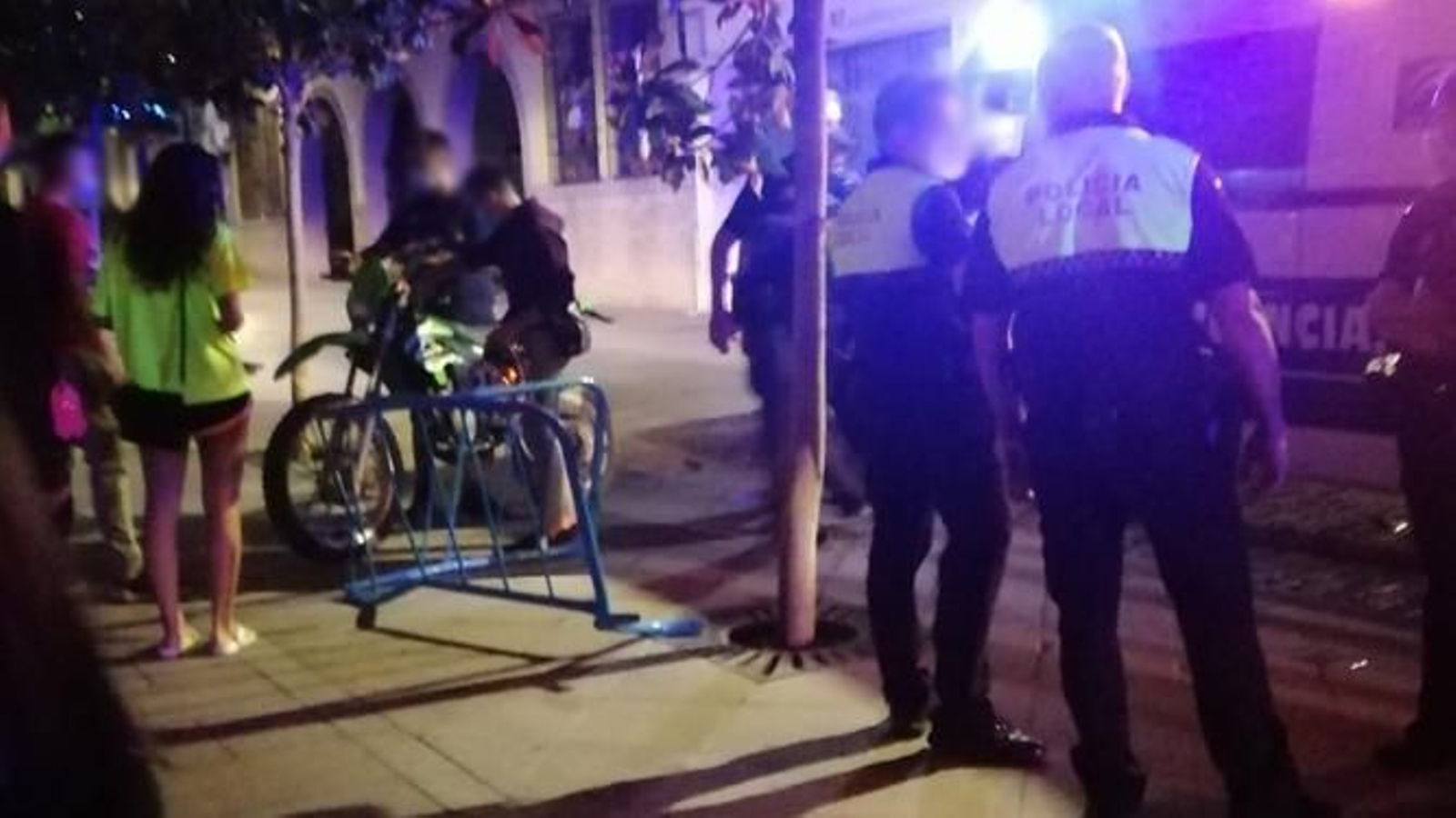 Momentos inmediatamente posteriores al incidente ocurrido en la calle San Pedro.