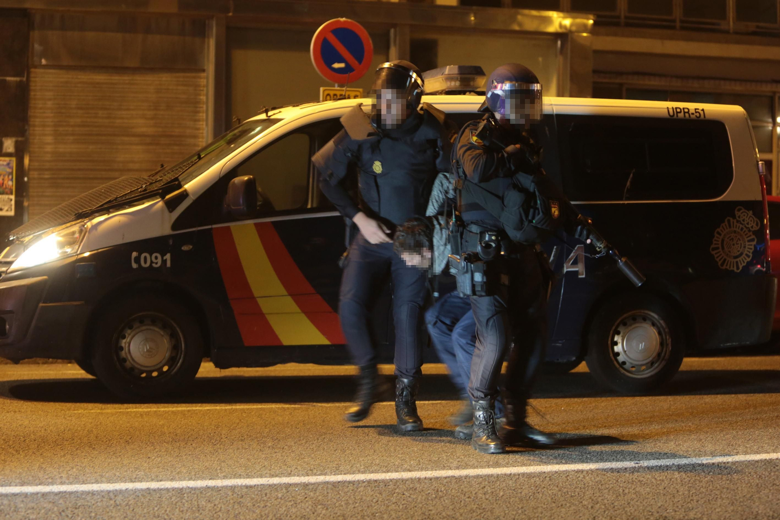 Disturbios en la manifestación de Cádiz