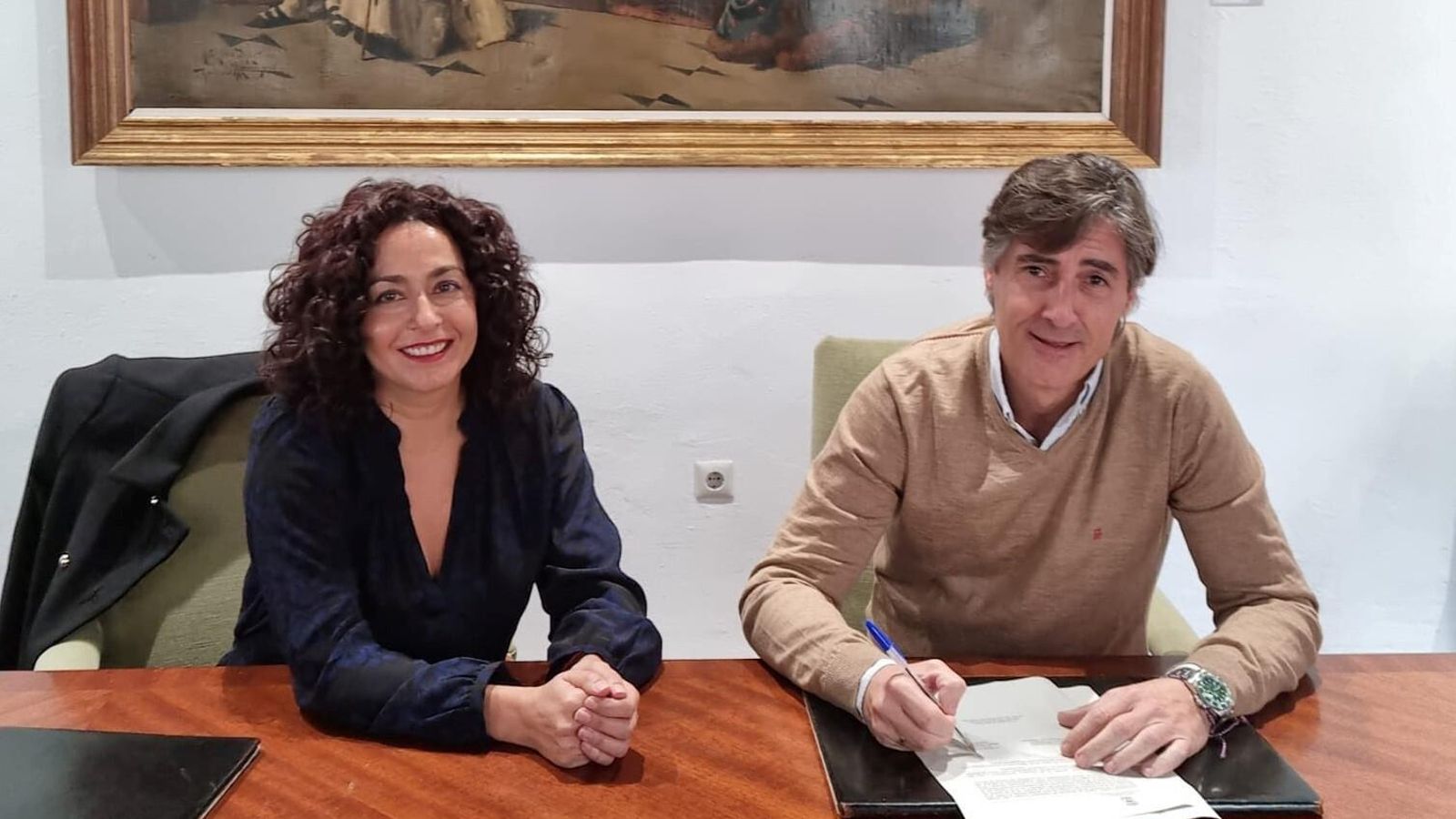 Firma del contrato.