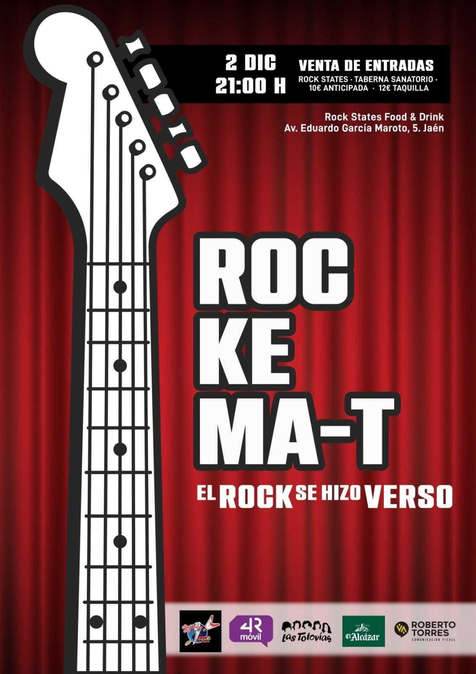 Cartel del evento Rockema-T que se celebra este sábado en Rock States