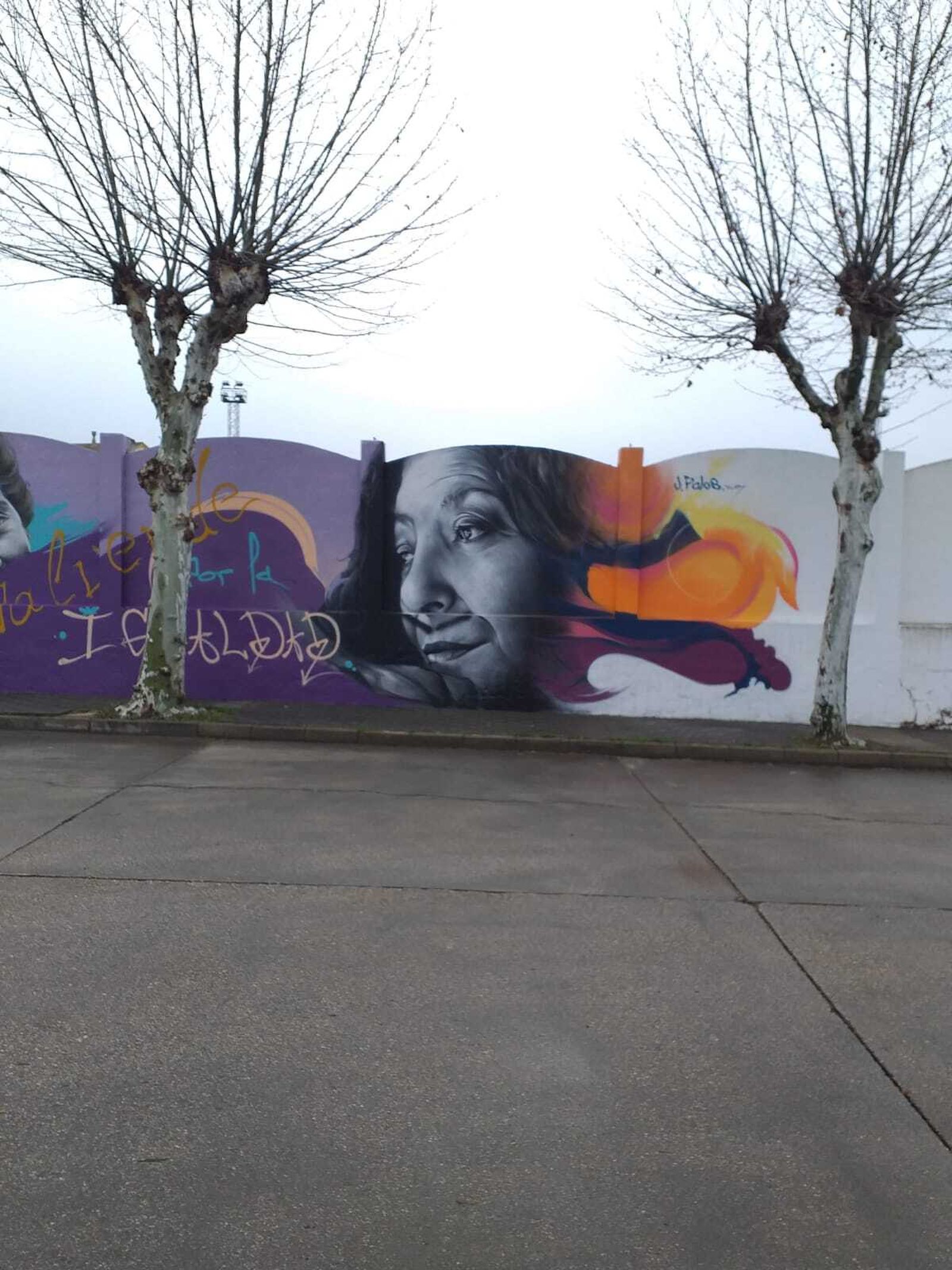 Ataque vandálico al mural de Almudena Grandes de Valverde del Camino.