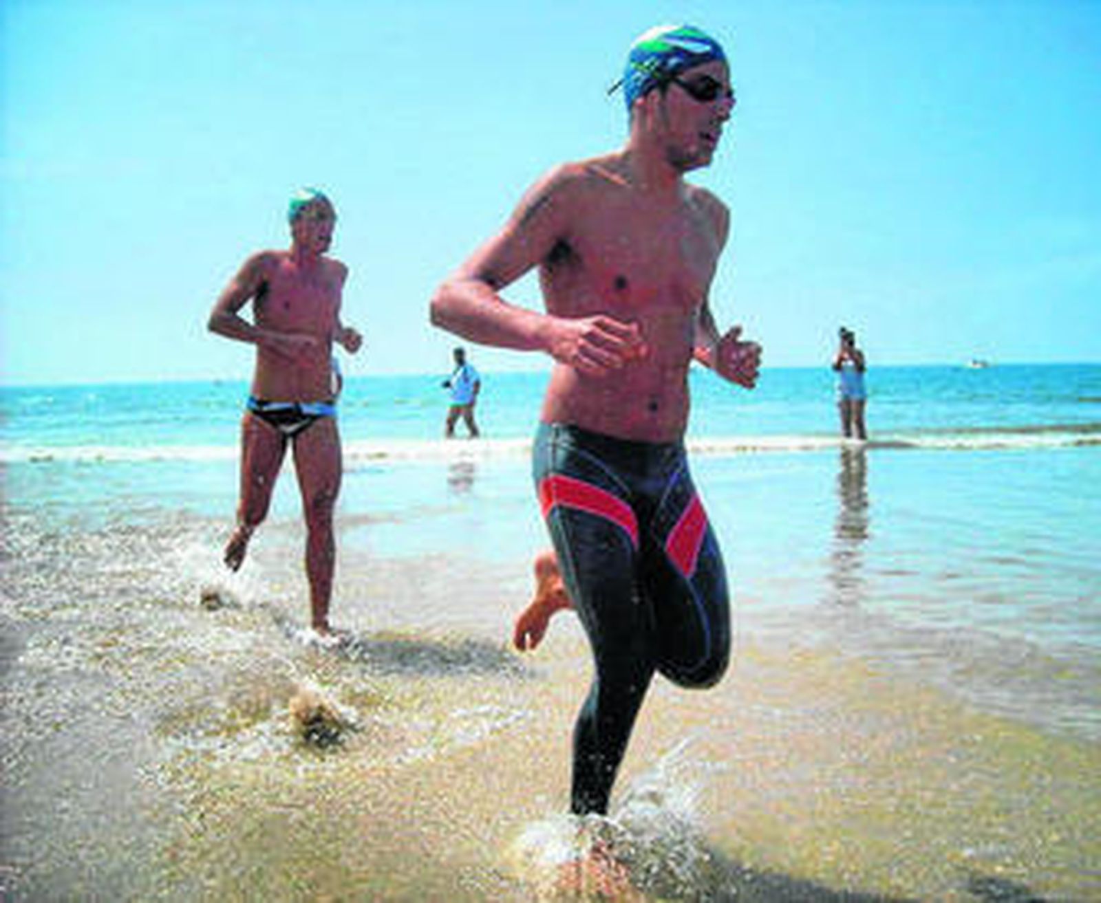Brenes y Bautista, durante un momento de la prueba en La Redondela.