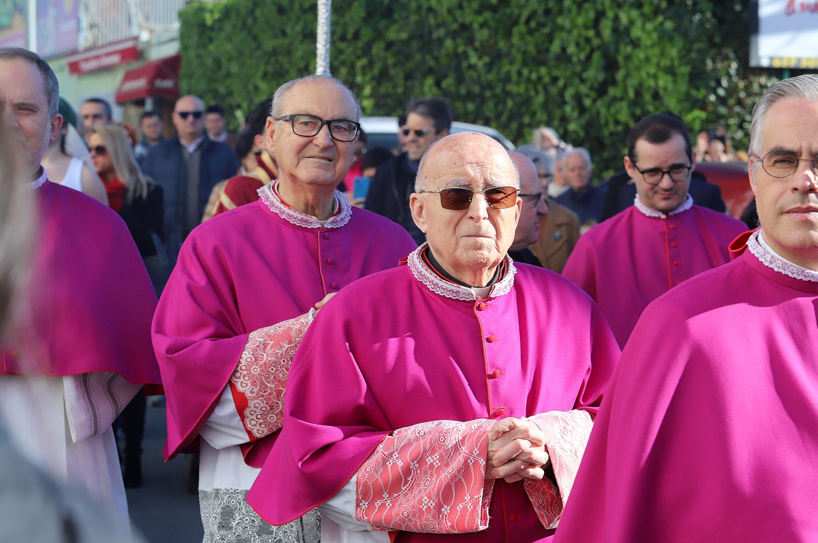 Imágenes del ambiente en la procesión de San Sebastián