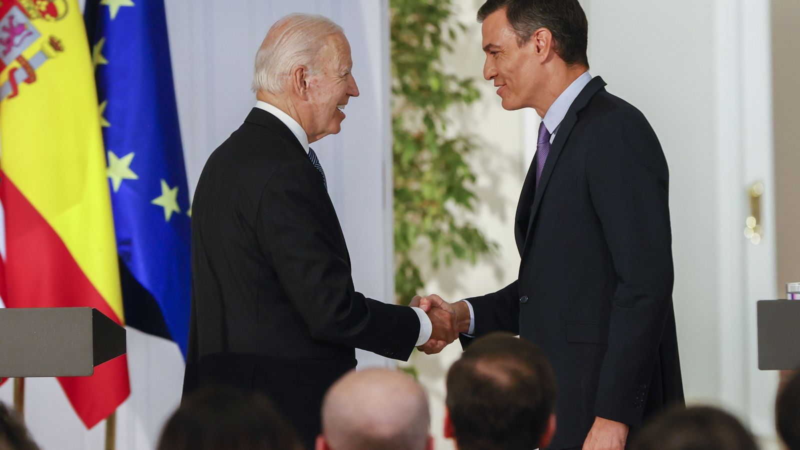 Encuentro entre Pedro Sánchez y Joe Biden en el que se trató la limpieza de Palomares.