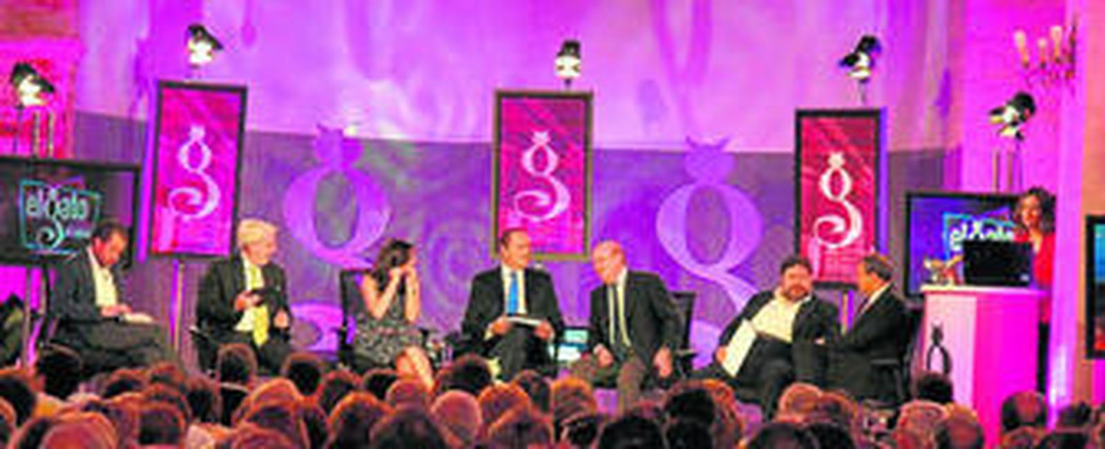 El programa 'El gato al agua', de Intereconomía, en un teatro de Cuenca en una emisión reciente.