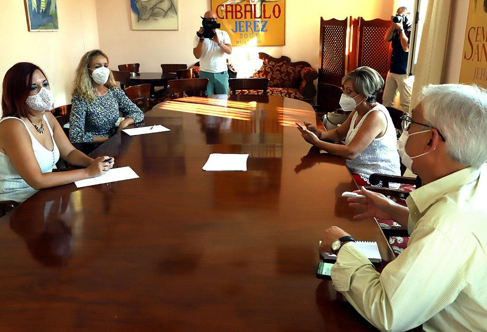 Reunión de de los responsables de la Asociación de Diabéticos Jerezanos (Adije) con los delegados municipales.