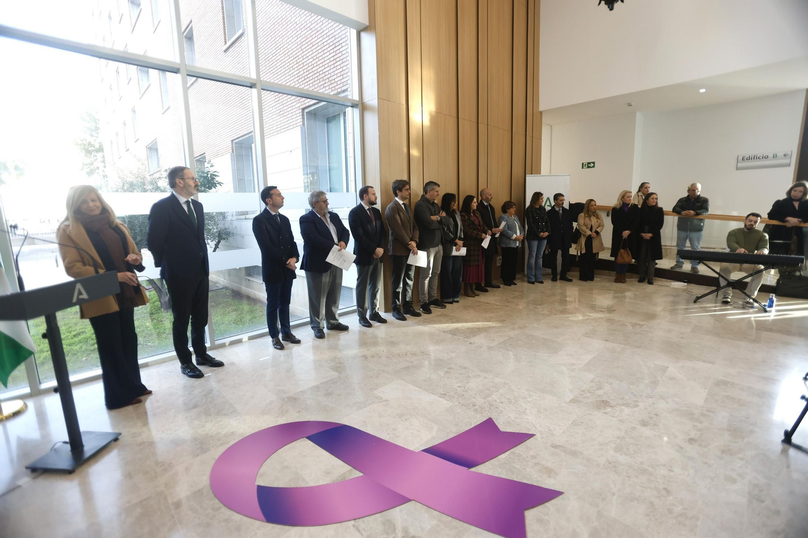 Acto institucional en la Junta de Andalucía.