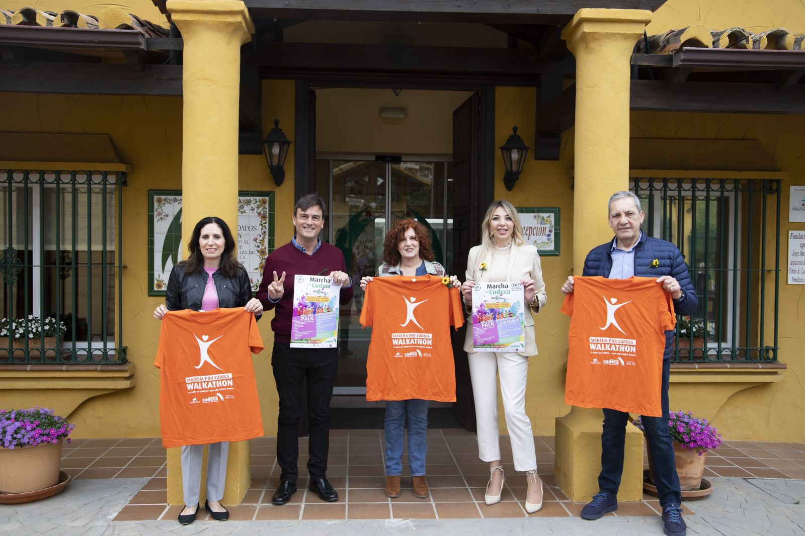 La presentación de la marcha solidaria.