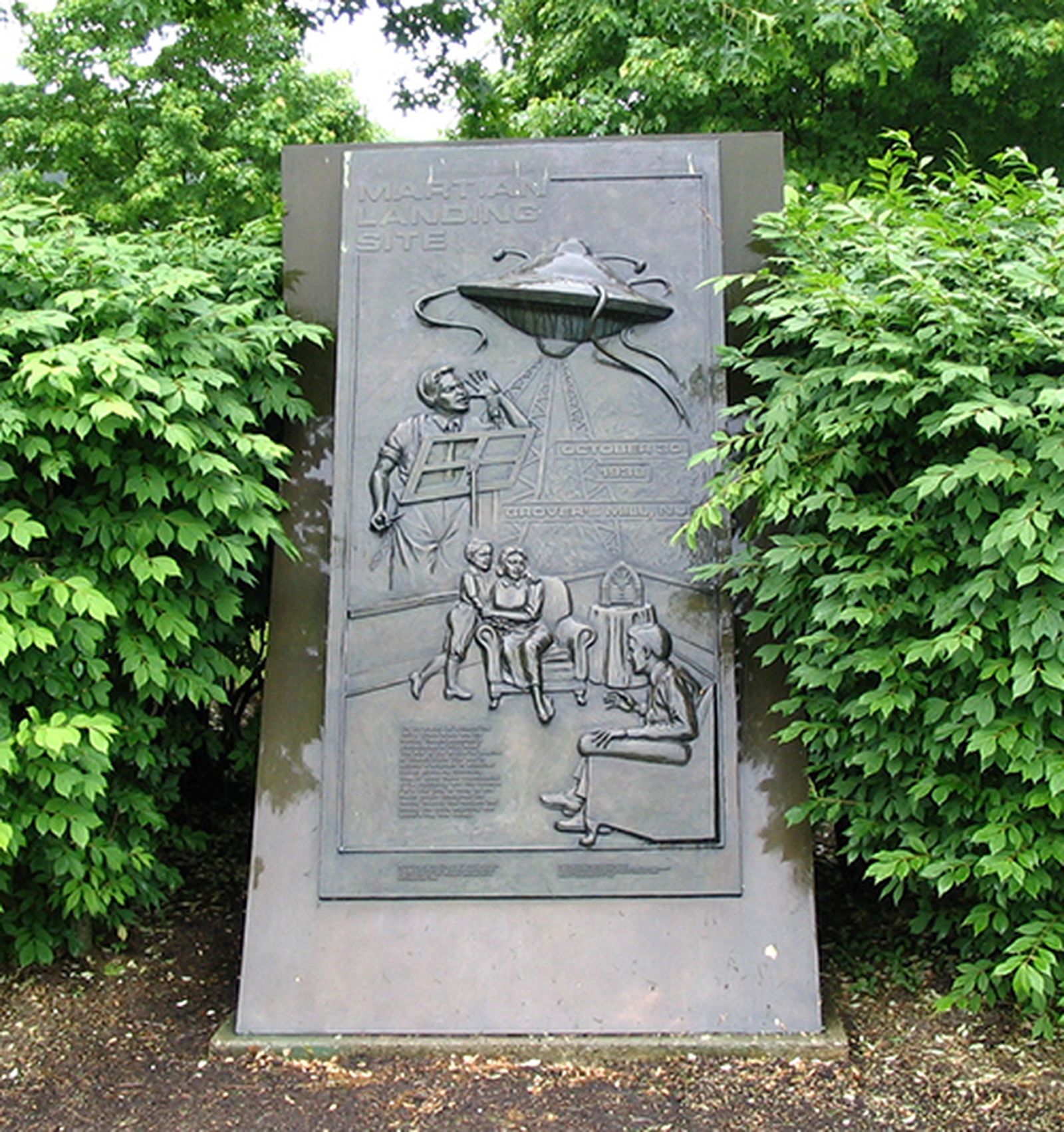 El monumento en  Grover's Mills