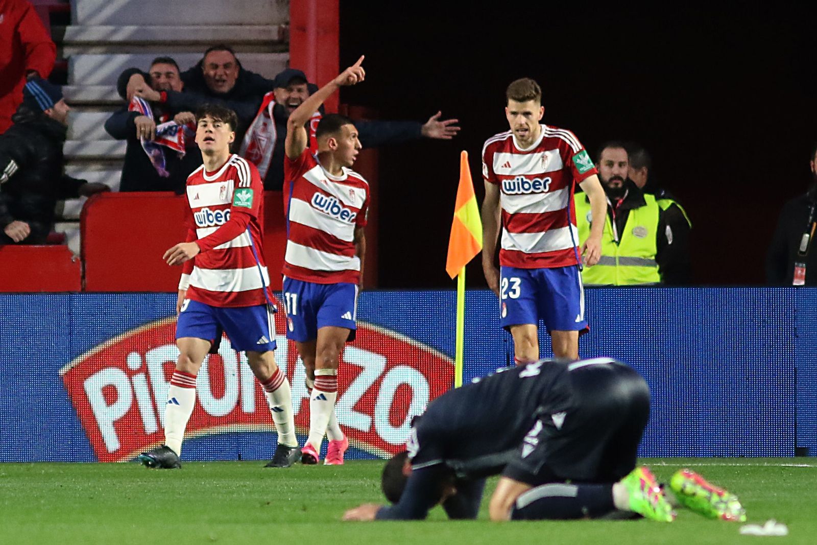 El catalán tras el segundo gol de Uzuni