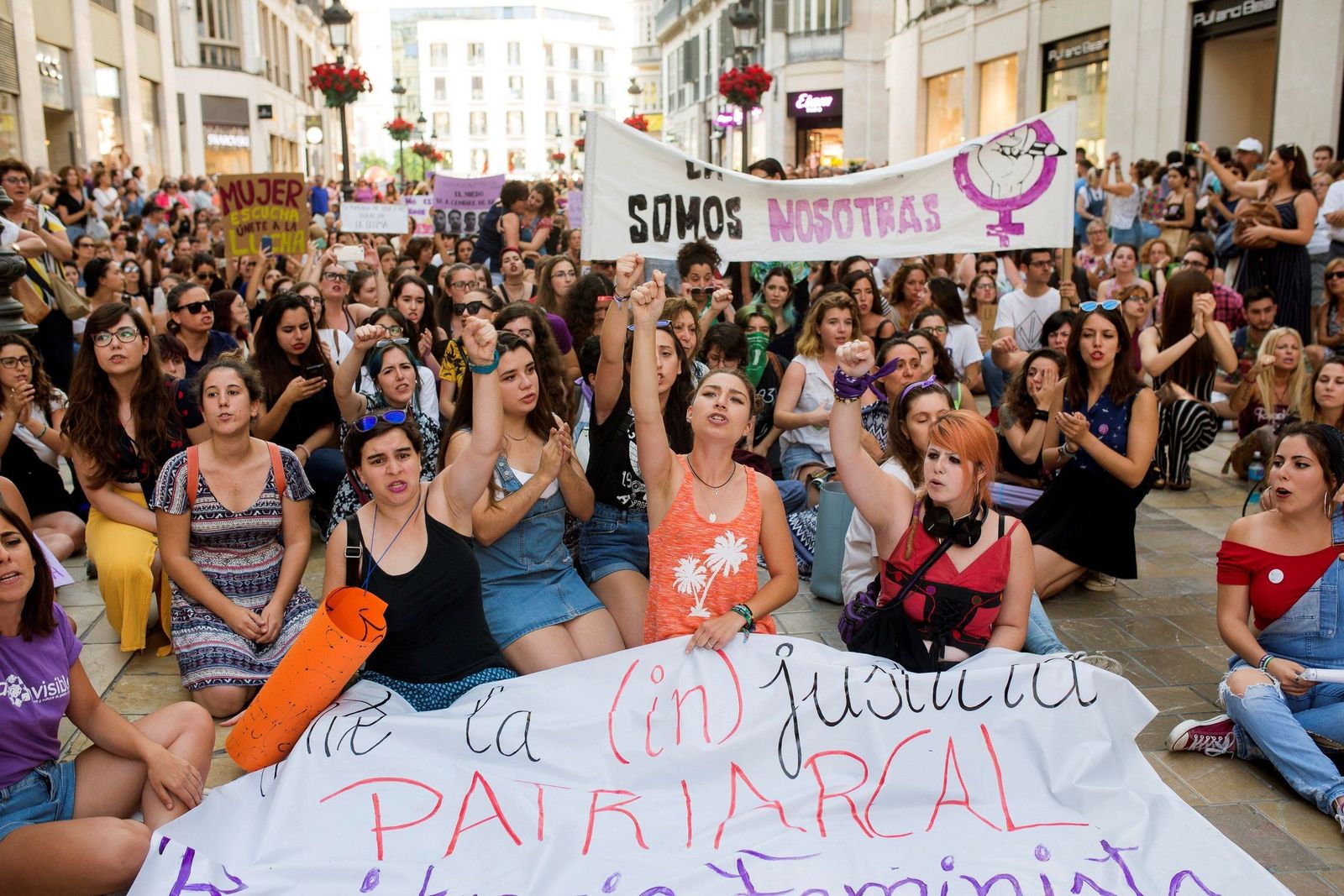 Manifestación contra la puesta en libertad de La Manada