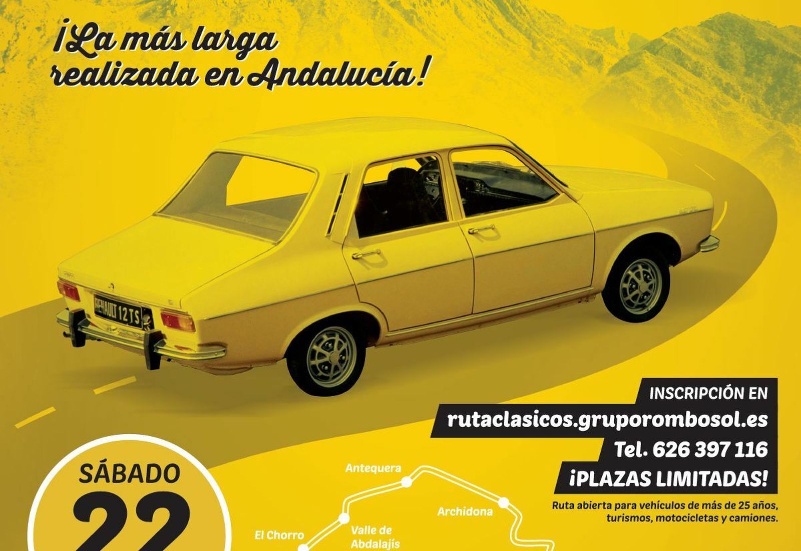 Un centenar de coches clásicos recorrerán la provincia de Málaga el próximo 22 de junio