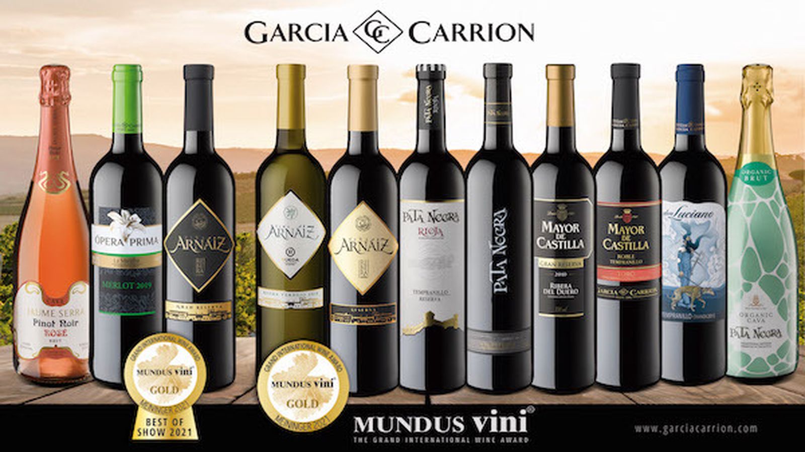 Los vinos de GARCIA CARRION, premiados con 51 medallas en ‘Mundus Vini’ y ‘Sakura Awards’