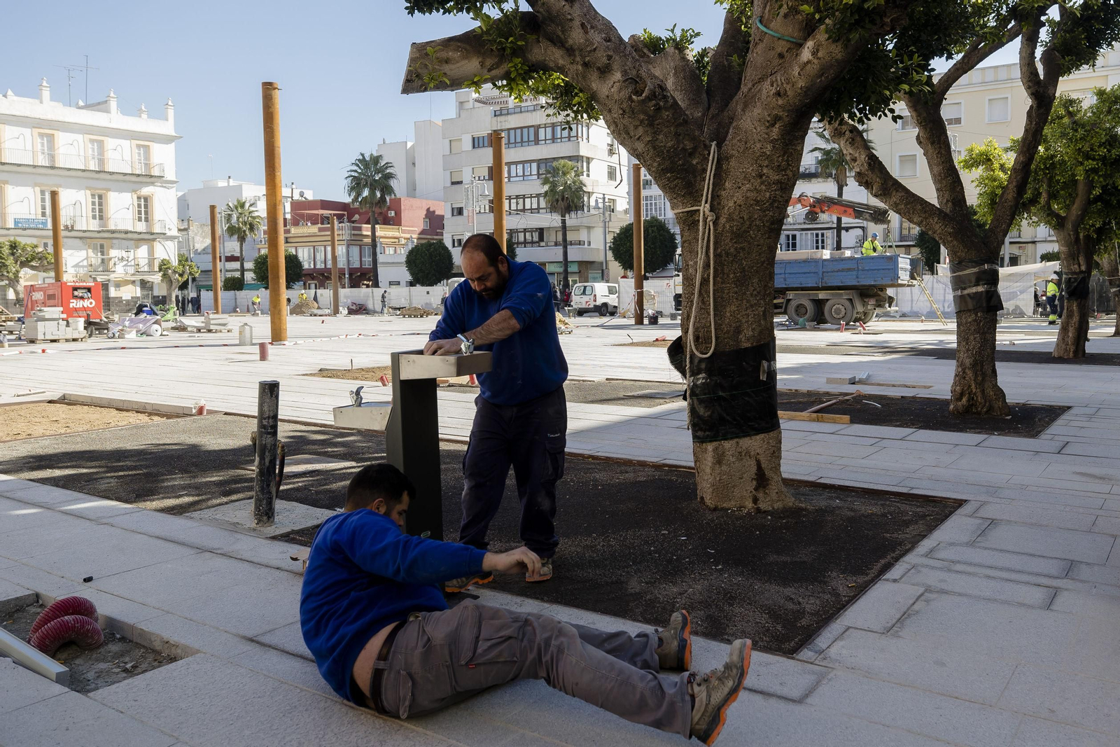 Obras en la Plaza del Rey.