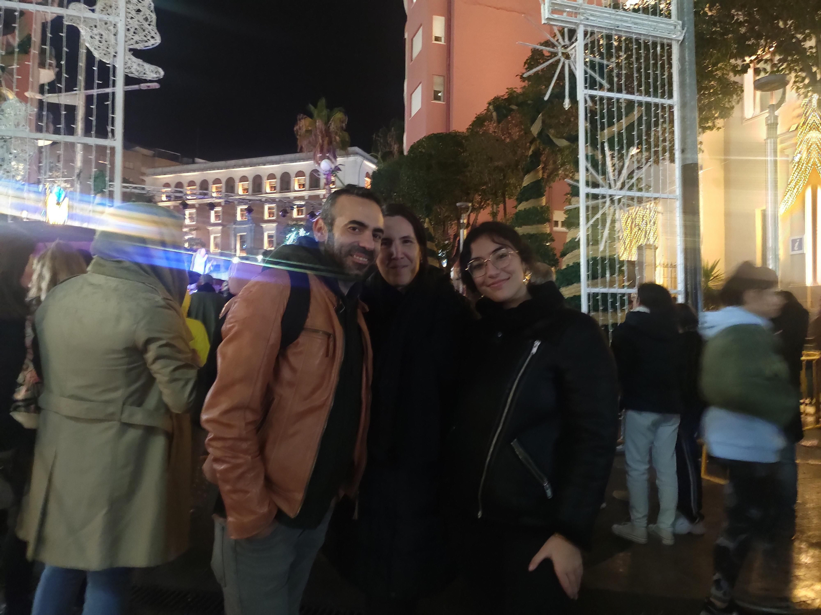 Los jiennenses disfrutan del encendido de 'La Catedral de la Navidad' con Rosa Copado como pregonera