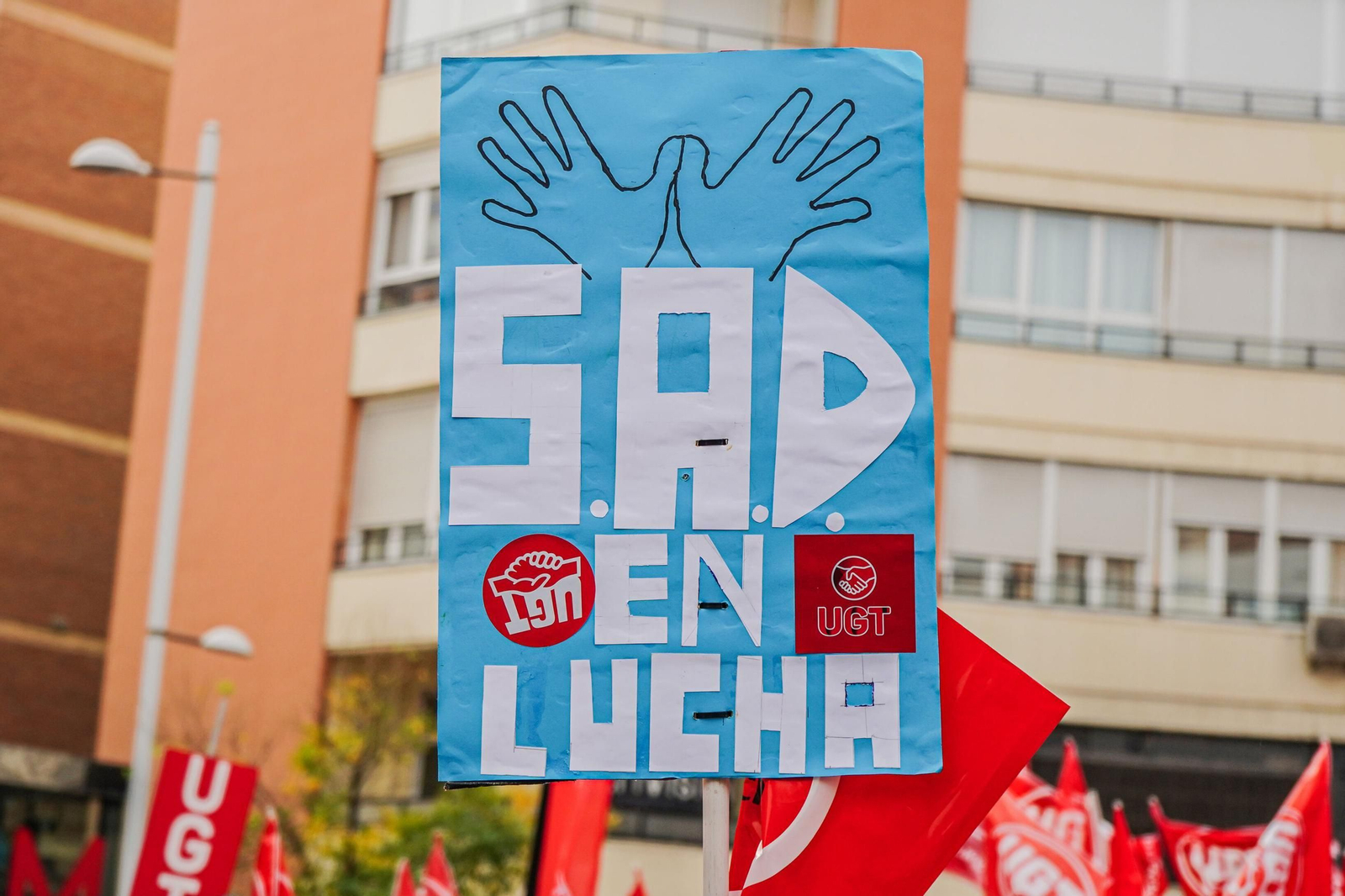 Una de las pancartas de la manifestación celebrada en Granada en noviembre