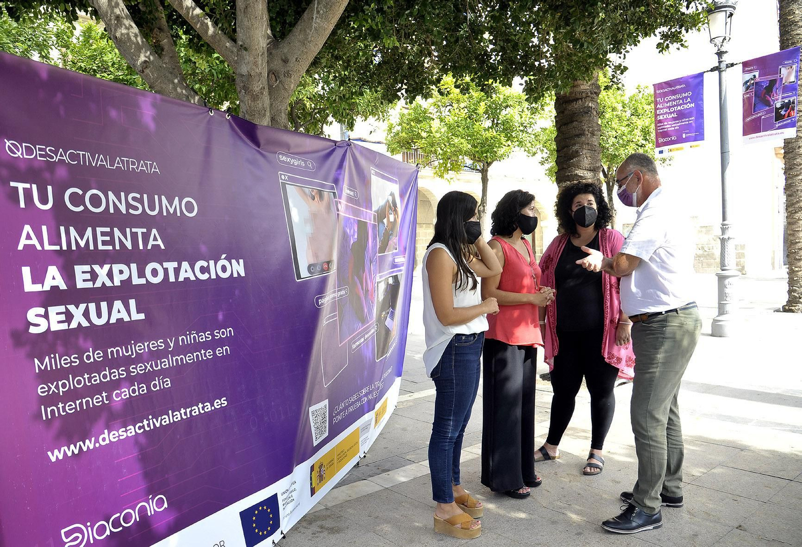 Ana Herica Ramos, Eva Márquez, Alejandra Acosta y Manuel Barranco durante la presentación de la campaña.