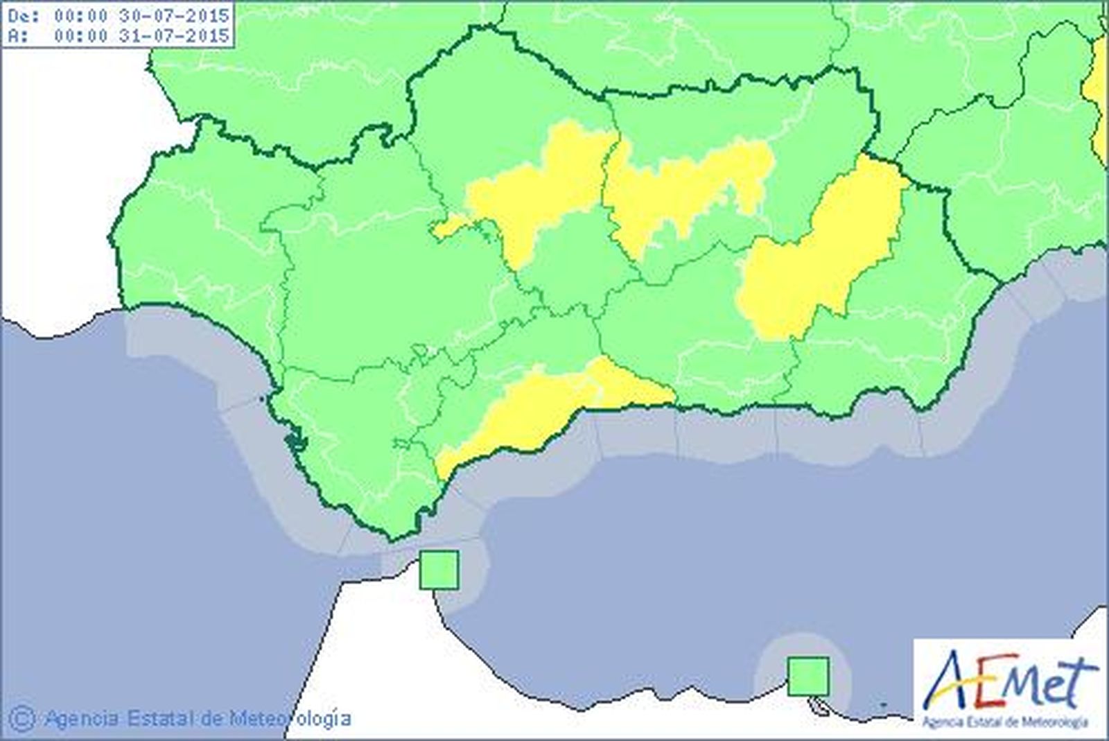 La Axarquía, Sol y Guadalhorce, en aviso amarillo por altas temperaturas