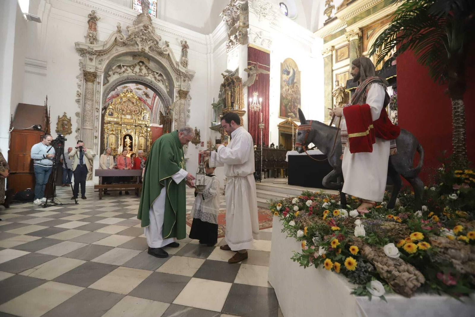 Bendición de 'La Borriquita' este domingo en San Roque.