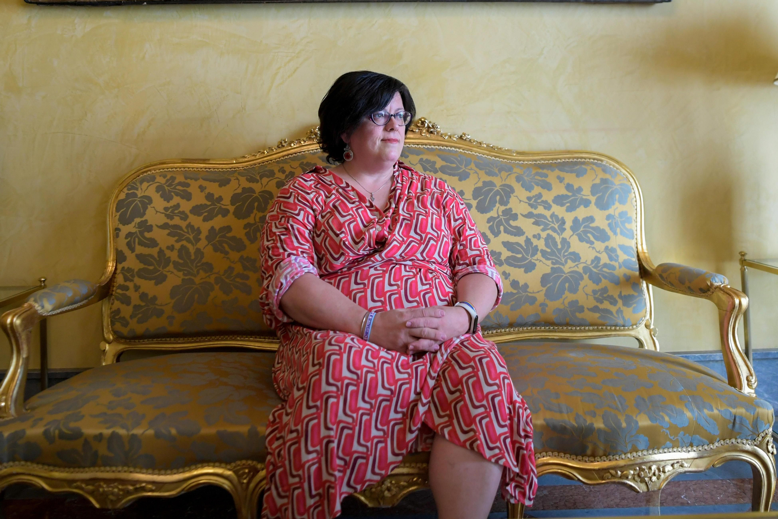 Sandra Rodríguez Salas durante el transcurso de la entrevista en el Ayuntamiento de Granada