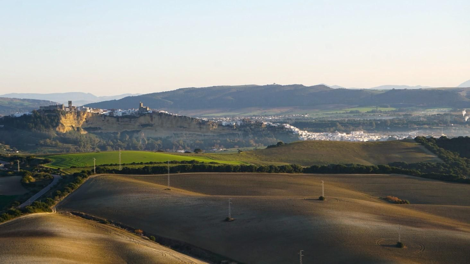 Vistas desde el vuelo en globo en Arcos