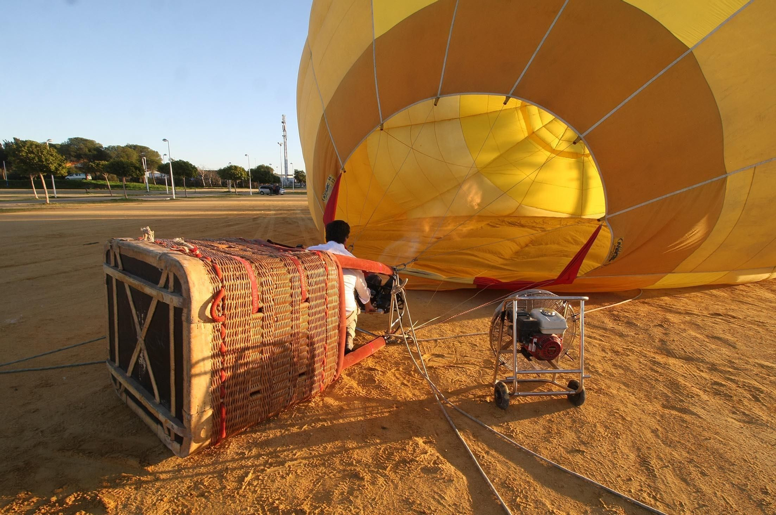 Imágenes del vuelo del globo aeroestático  en Huelva
