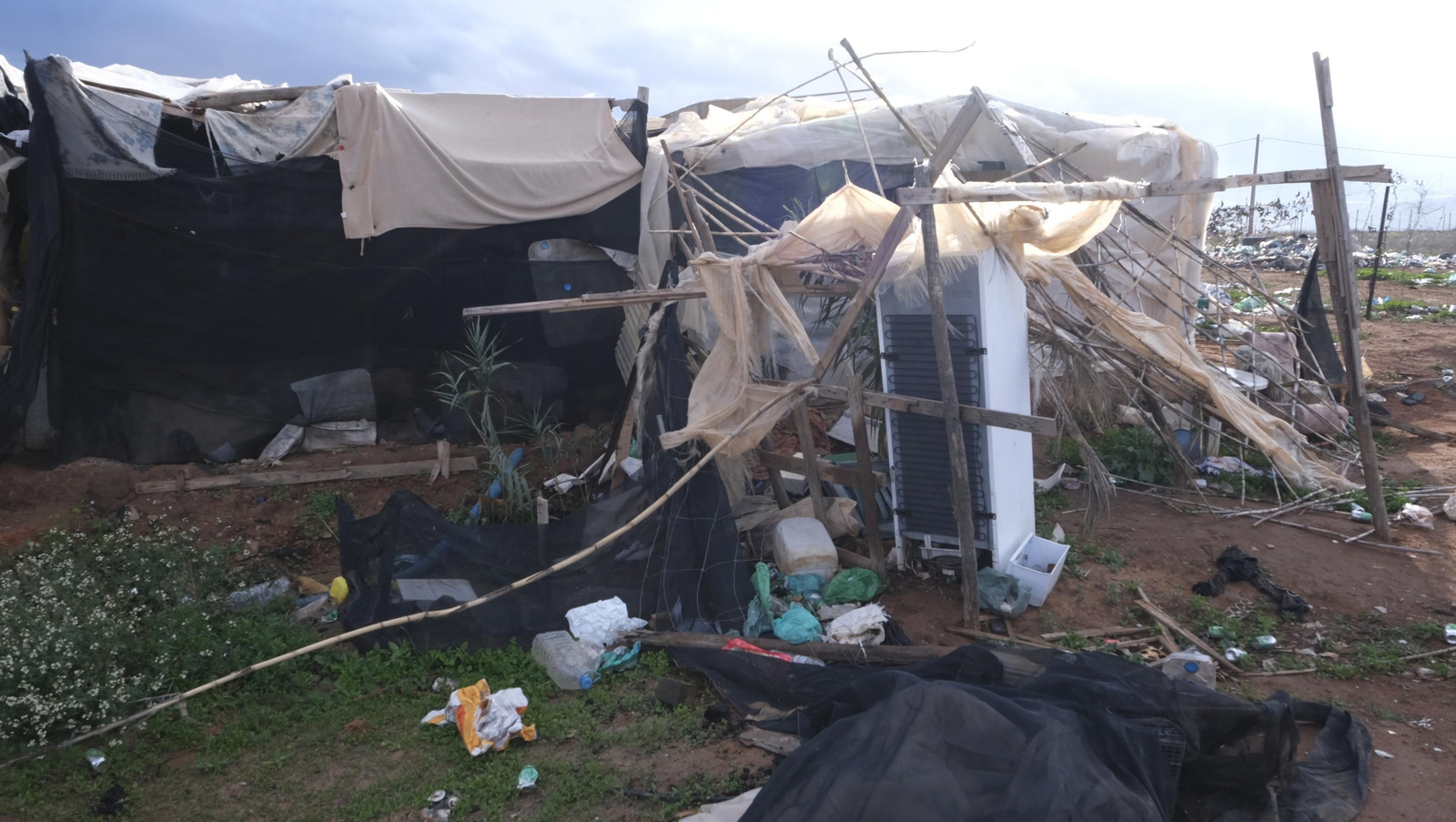 Imágenes del desalojo del asentamiento chabolista 'El Walili', en Níjar