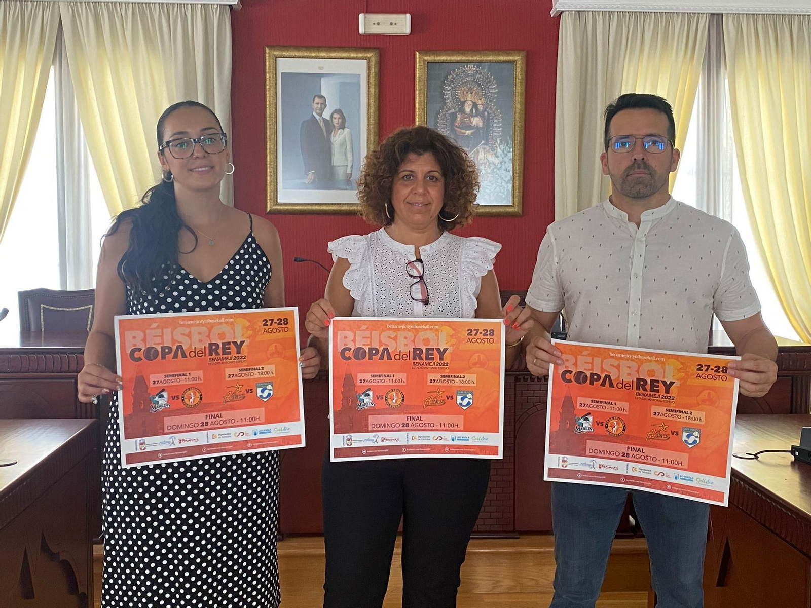 Presentación en Benamejí de la Copa del Rey de béisbol 2022.