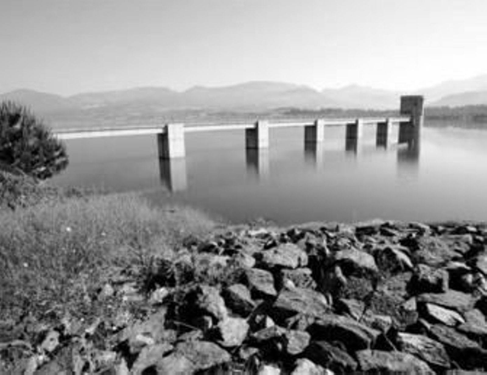 Pantano de La Viñuela antes de que comenzara la sequía.
