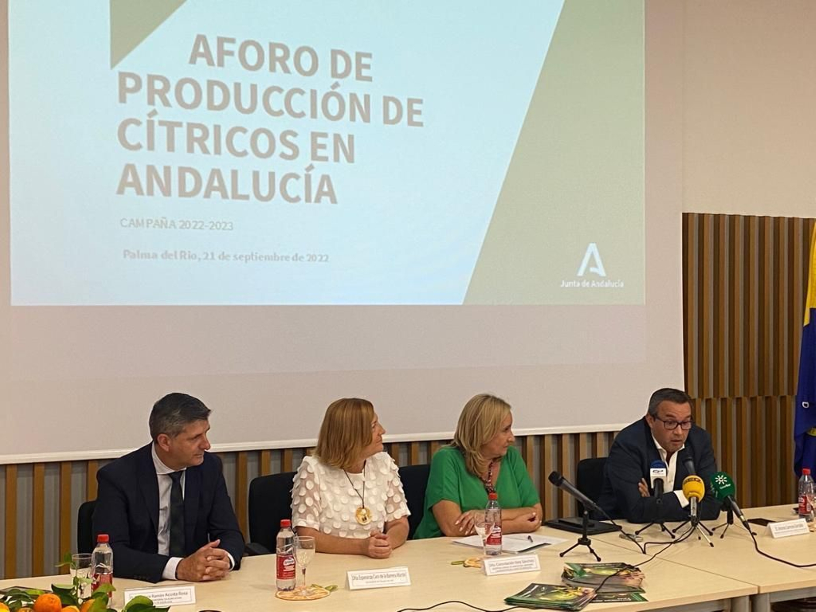 Presentación del aforo de de los cítricos.
