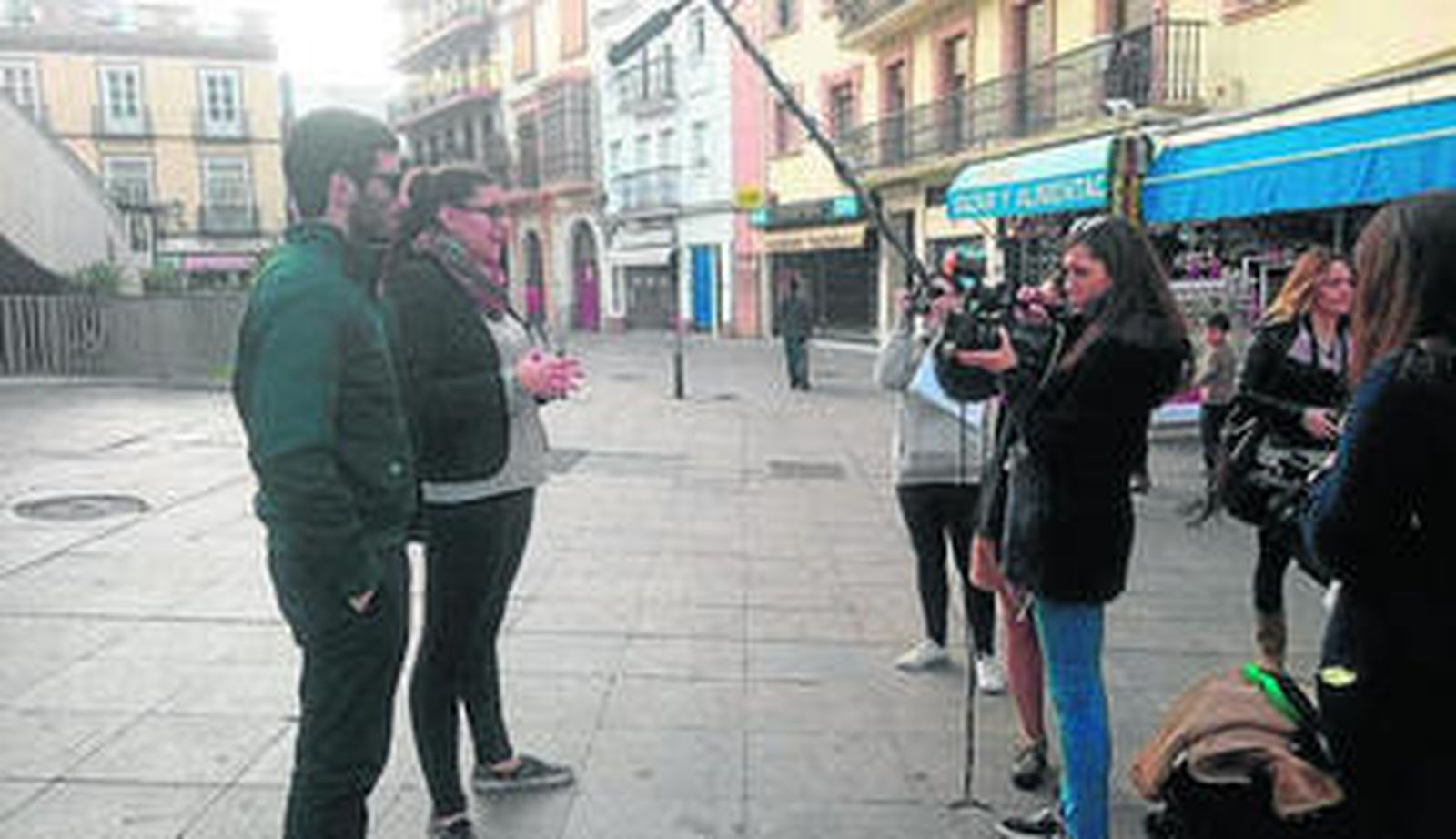 Imagen del rodaje del cortometraje.