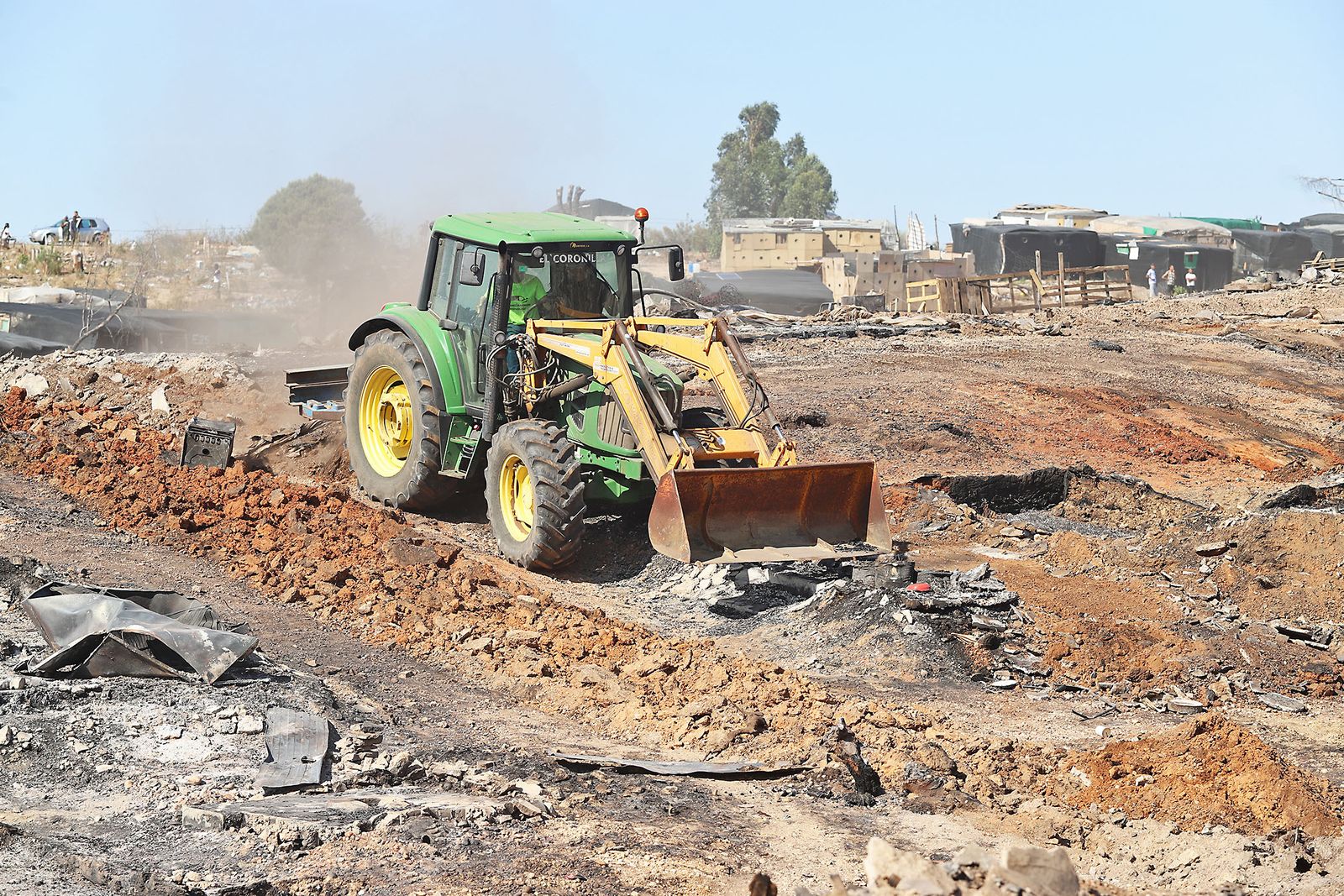 Así quedó el asentamiento de chabolas en Palos de la Frontera tras el incendio