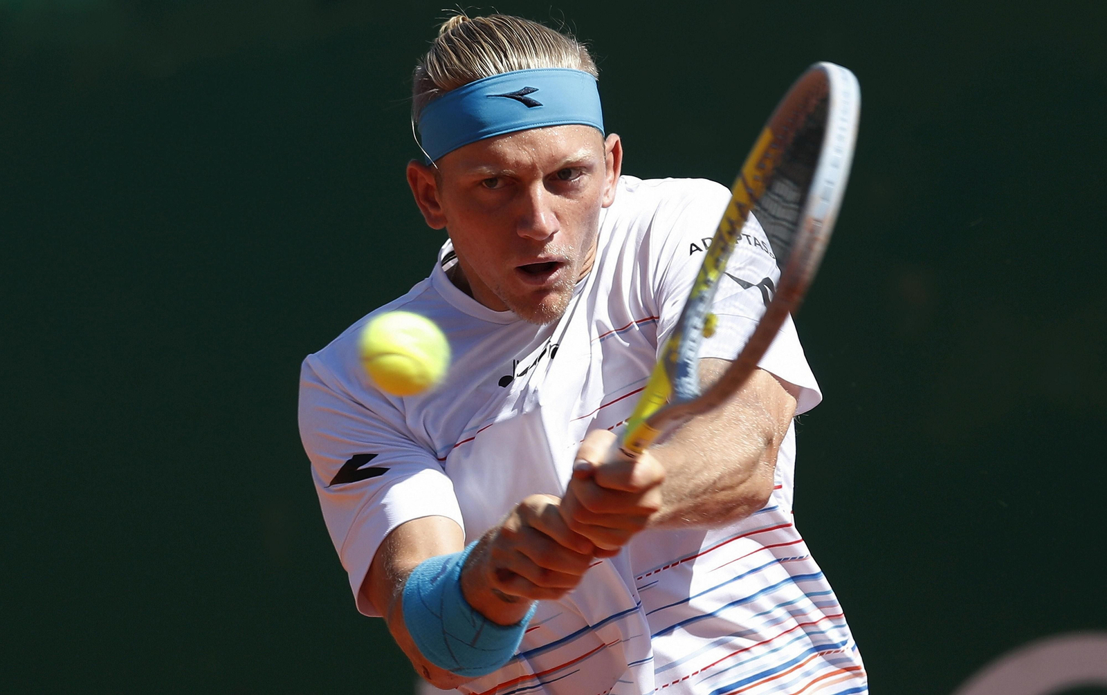 Alejandro Davidovich, durante la final en Montecarlo. Alejandro Davidovich, durante la final en Montecarlo.