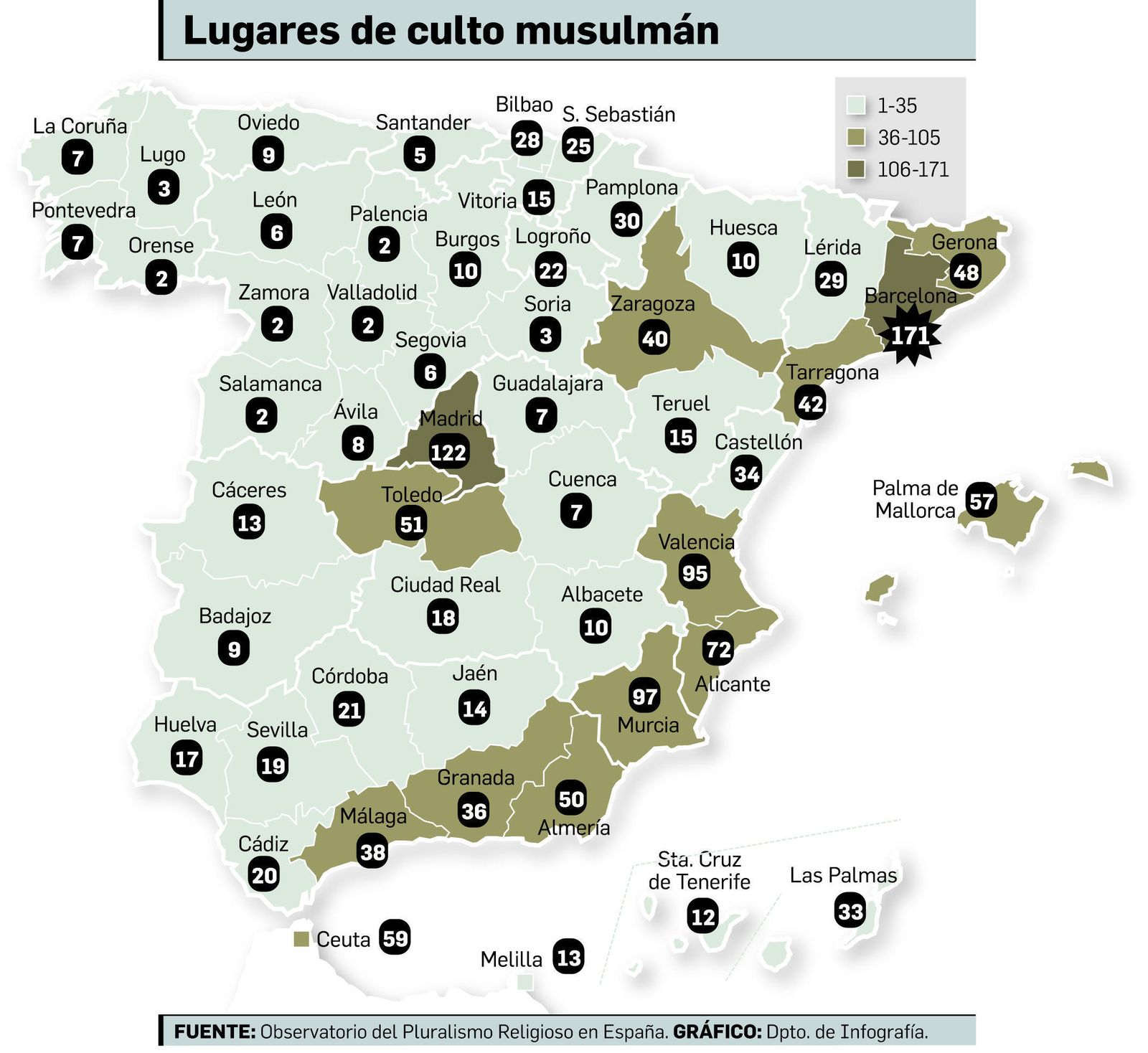 Una comunidad con 19 templos en la provincia