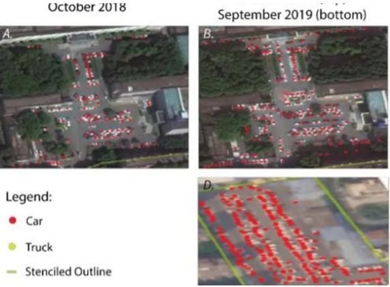 Imágenes vía satélite del estudio