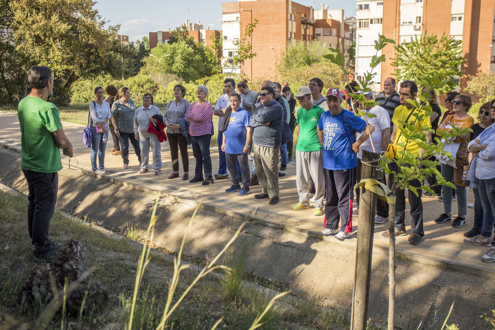 Un momento del curso en el Parque Moret.