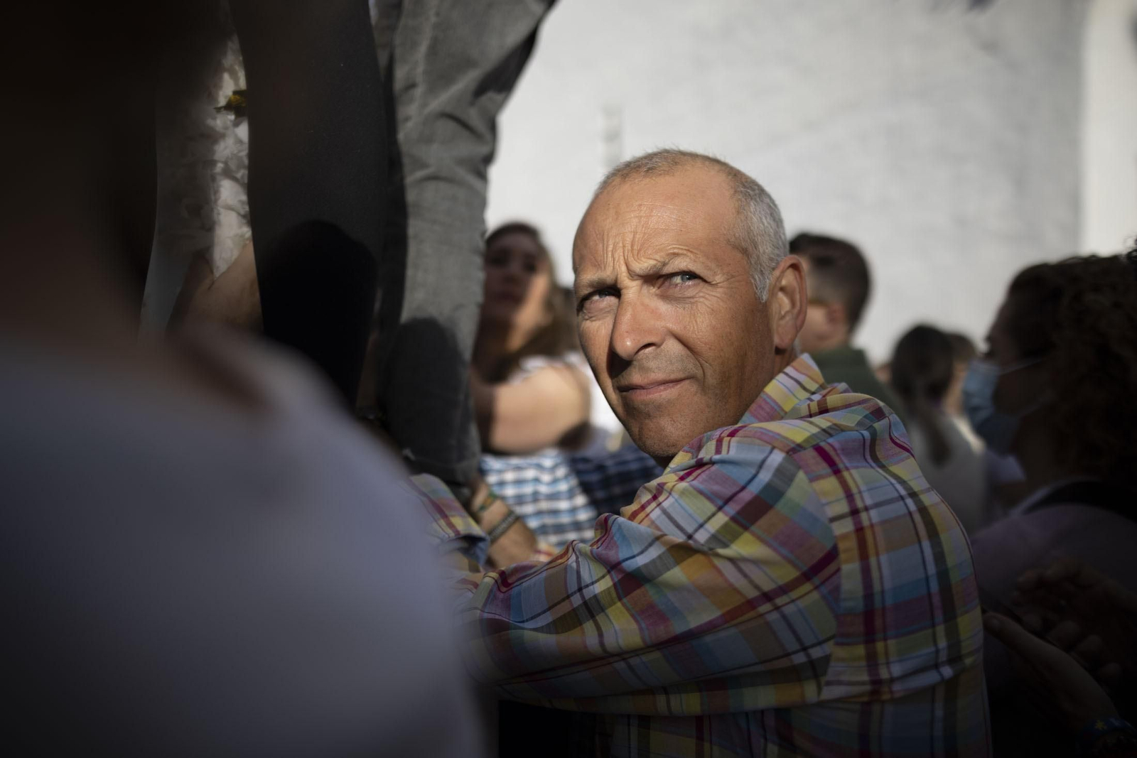 El sentimiento rociero se refleja en la cara de los almonteños.