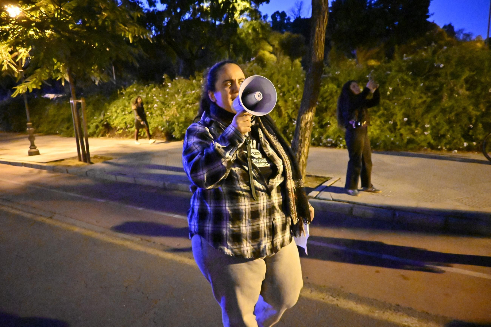 Imágenes de la manifestación con motivo del 25N en Huelva