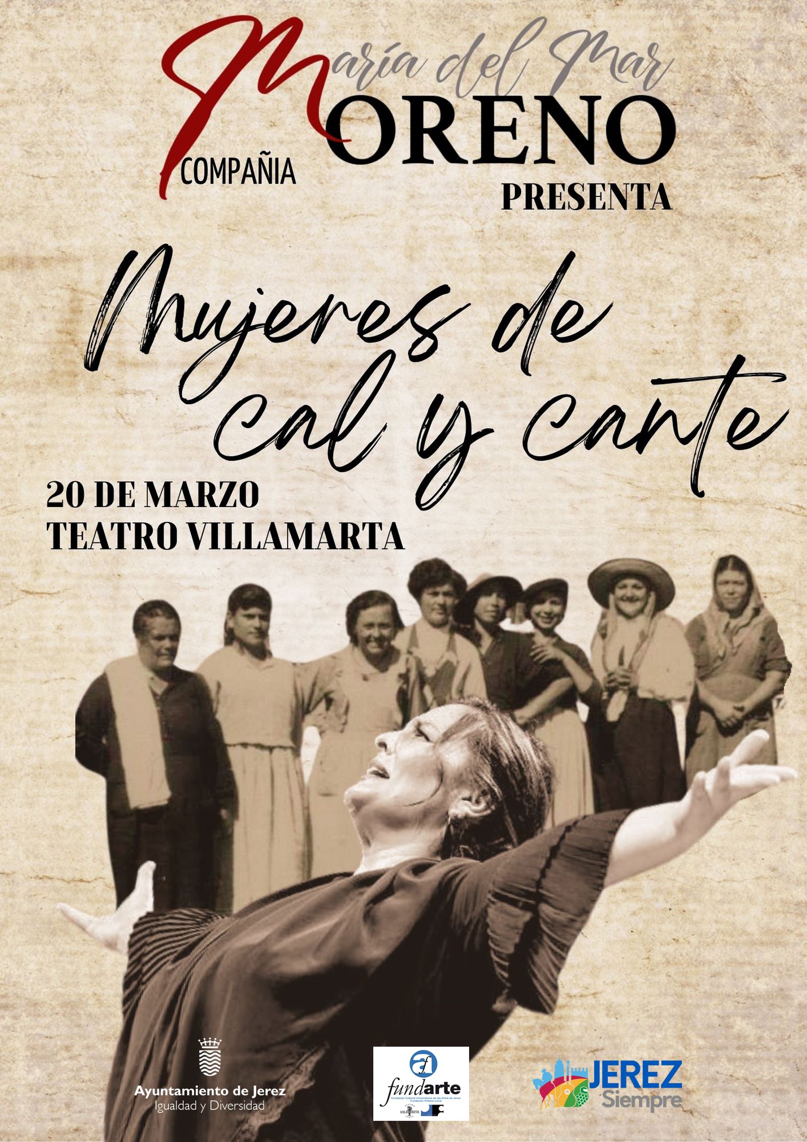 Las invitaciones para asistir a ‘Mujeres de cal y cante’ de María del Mar Moreno pueden solicitarse hasta este viernes