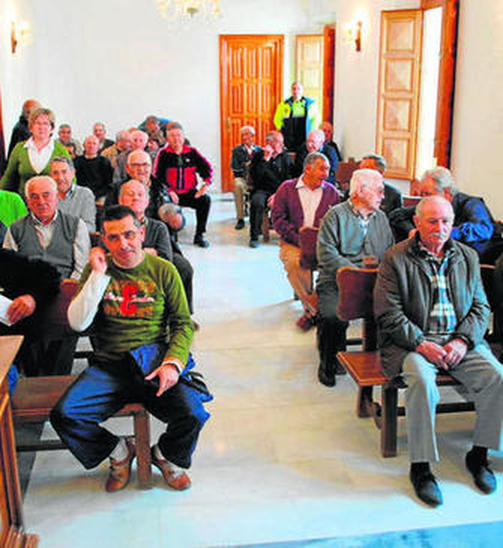 Agricultores afectados por las heladas.