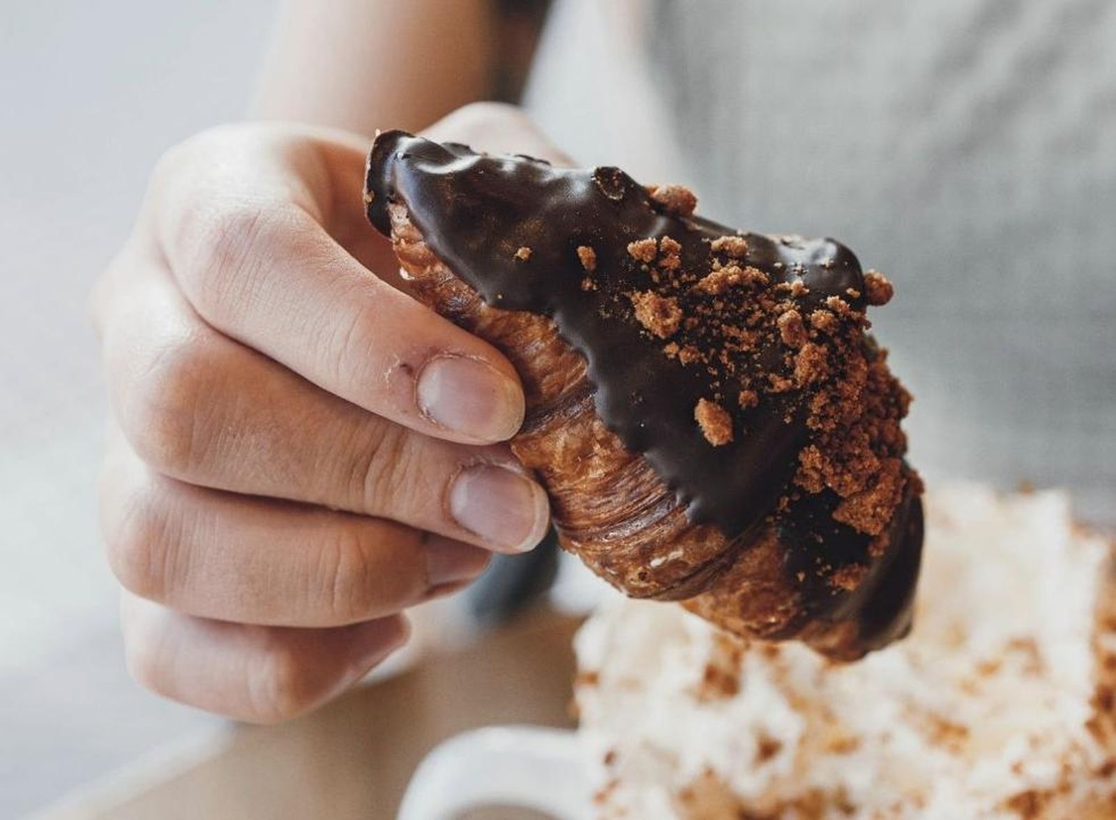 Uno de los cruasanes de la cafetería