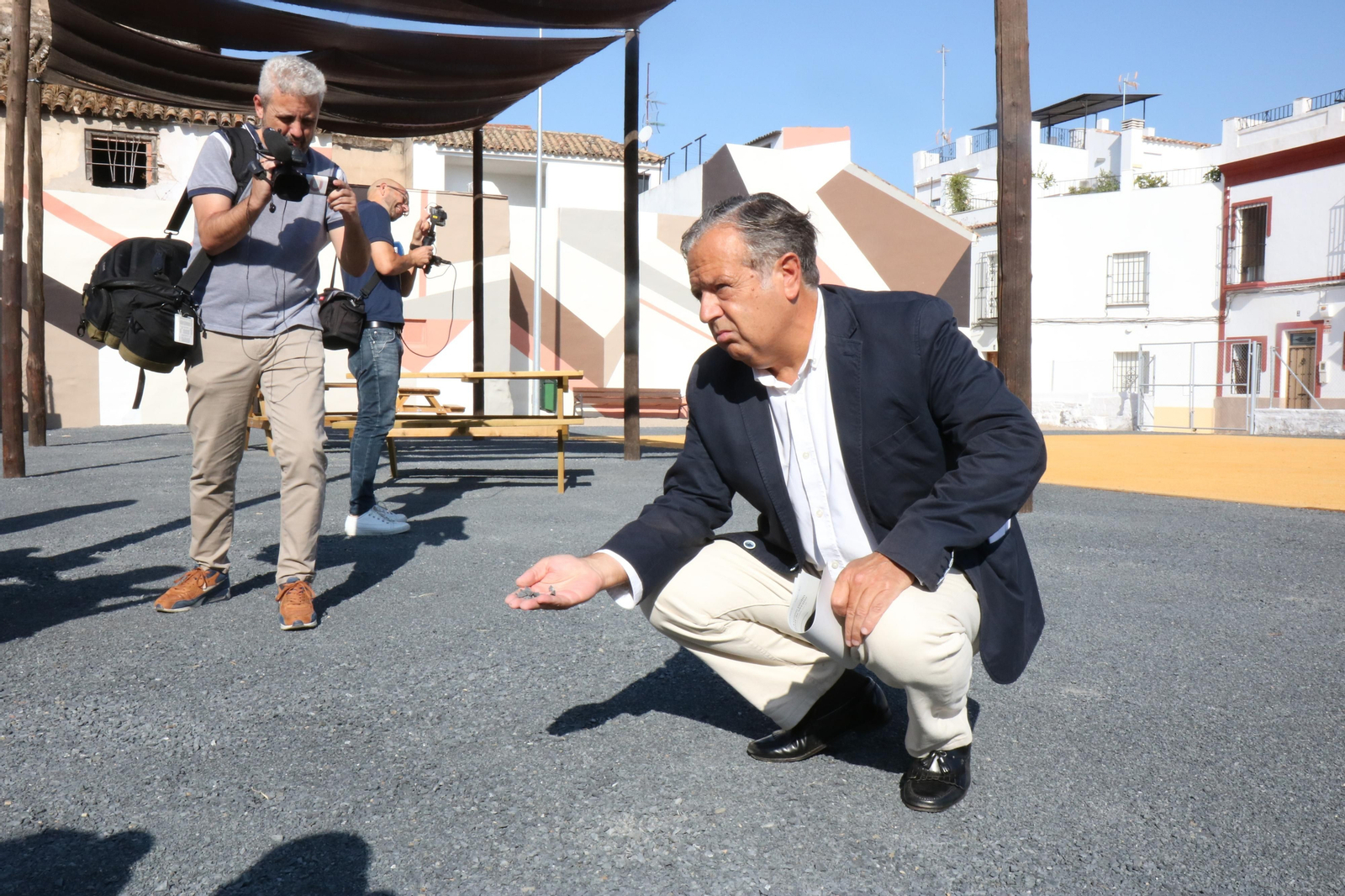 Salvador Fuentes, en el solar del antiguo Cine Andalucía.