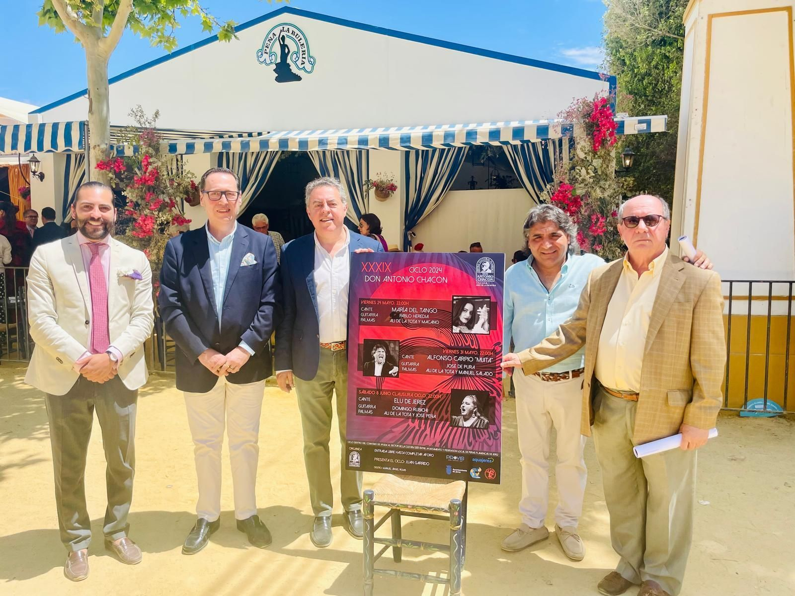 Presentación del ciclo flamenco Don Antonio Chacón en la Feria de Jerez.