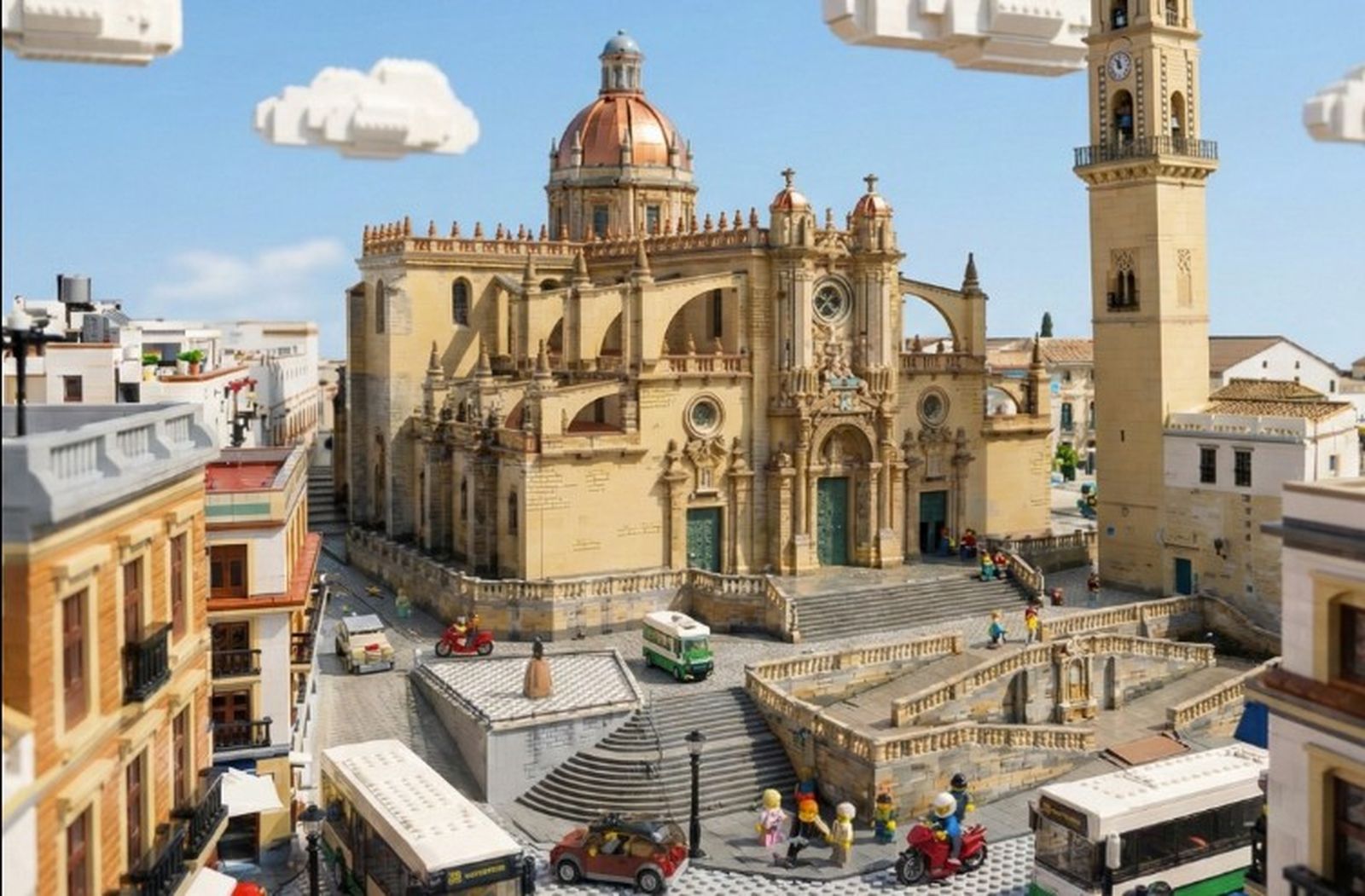 Catedral de Jerez en LEGO, según la Inteligencia Artificial.