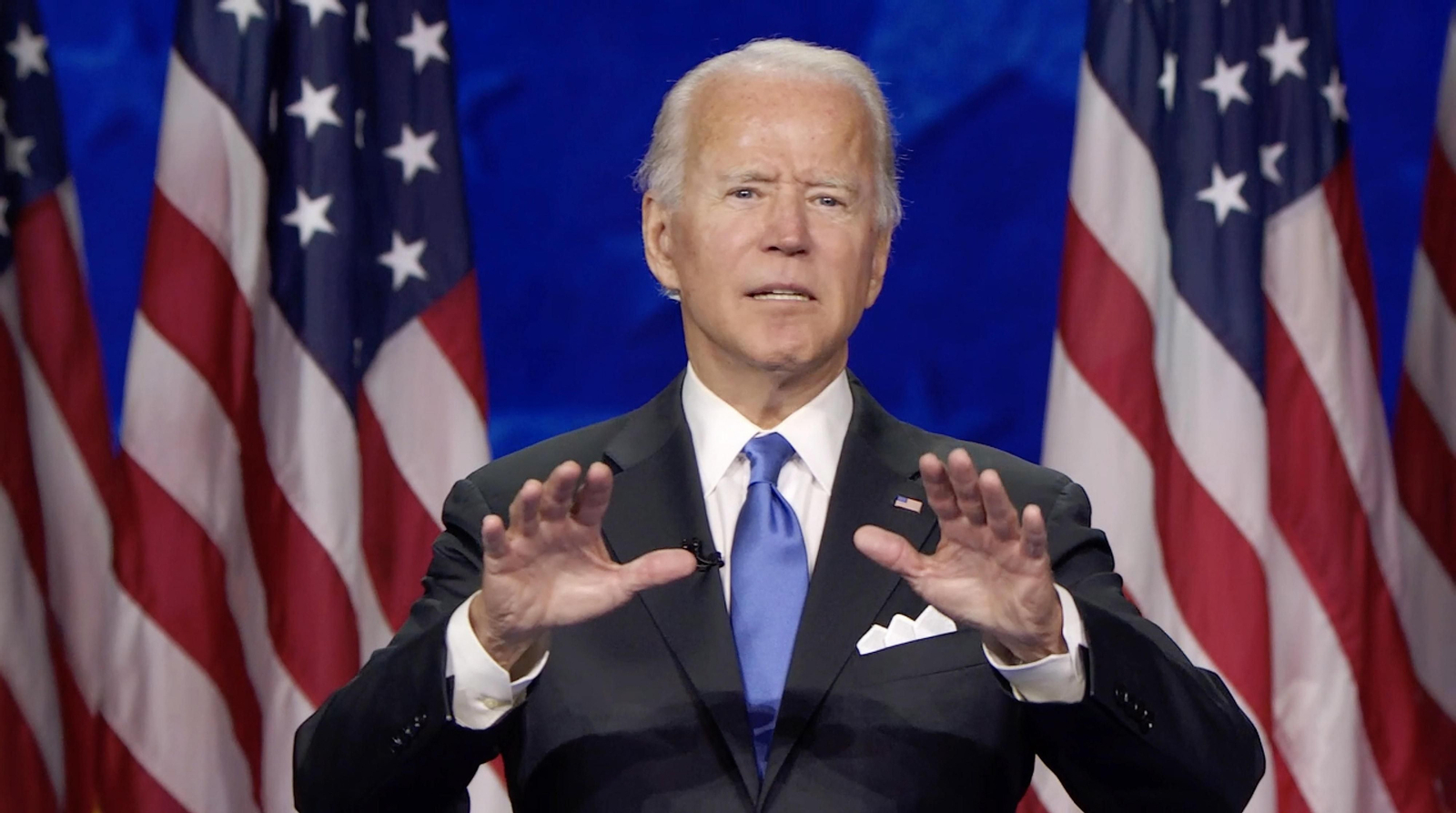 Joe Biden, en su discurso de aceptación de la candidatura demócrata a la Casa Blanca.