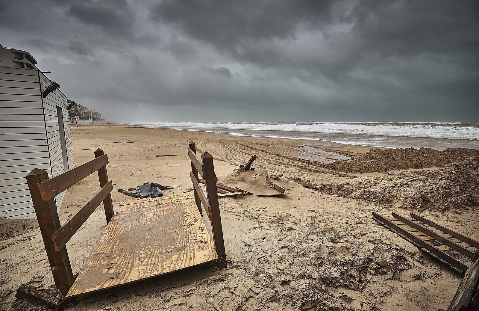 Efectos del temporal en Cádiz