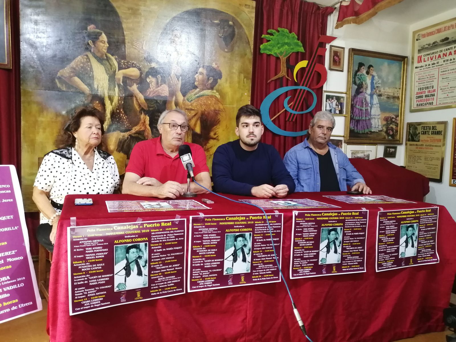 Isabel Pérez, Andrés Bernal, Alfredo Fernández y Antonio Corona