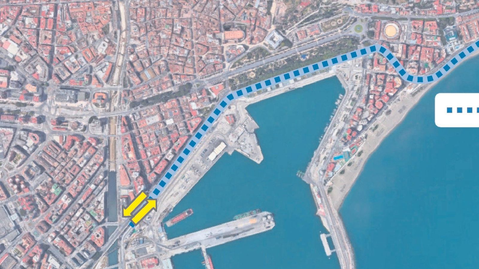Infografía que indica por dónde discurrirá el tráfico soterrado.