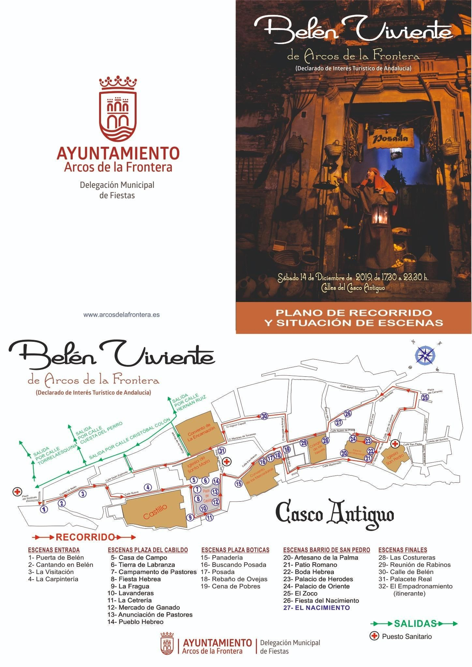 Recorrido y escenas del belén de Arcos.
